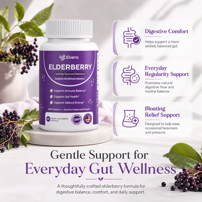 Elvera Gut Support Complex with Elderberry, Zinc & Vitamin C